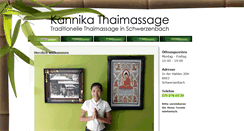 Desktop Screenshot of kannika-thaimassage.ch